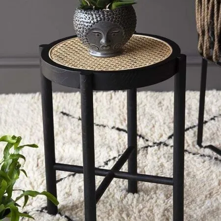 Cane-Side-Table